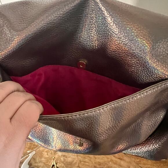 JUICY COUTURE Bag Purse Y2K 90s
Fold Over Zip Flap Crossbody Logo
Holographic - Picture 7 of 11
